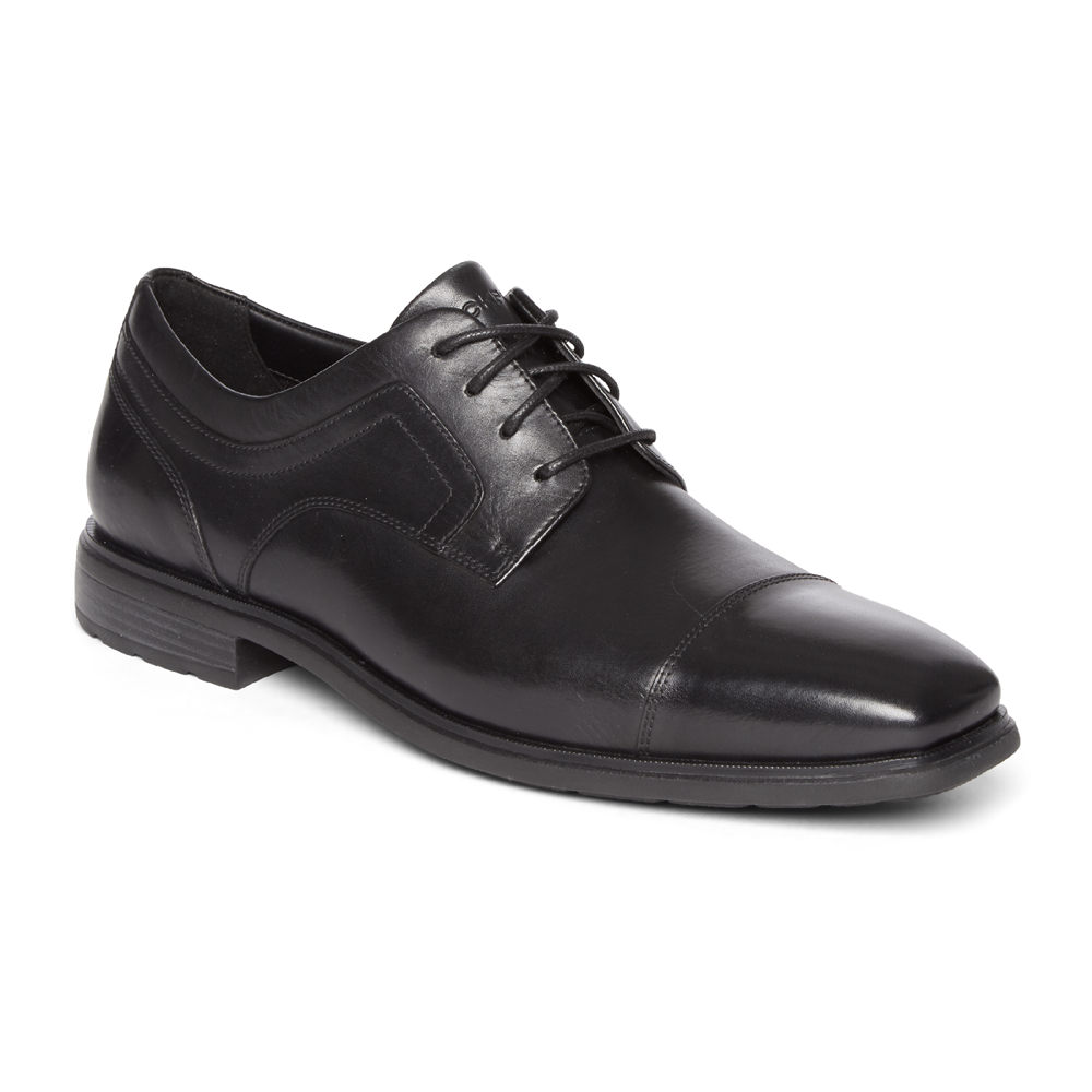 Rockport Singapore Mens Dress Shoes - Dres Sports Business 2 Plain Cap Toe Black - OF3187062